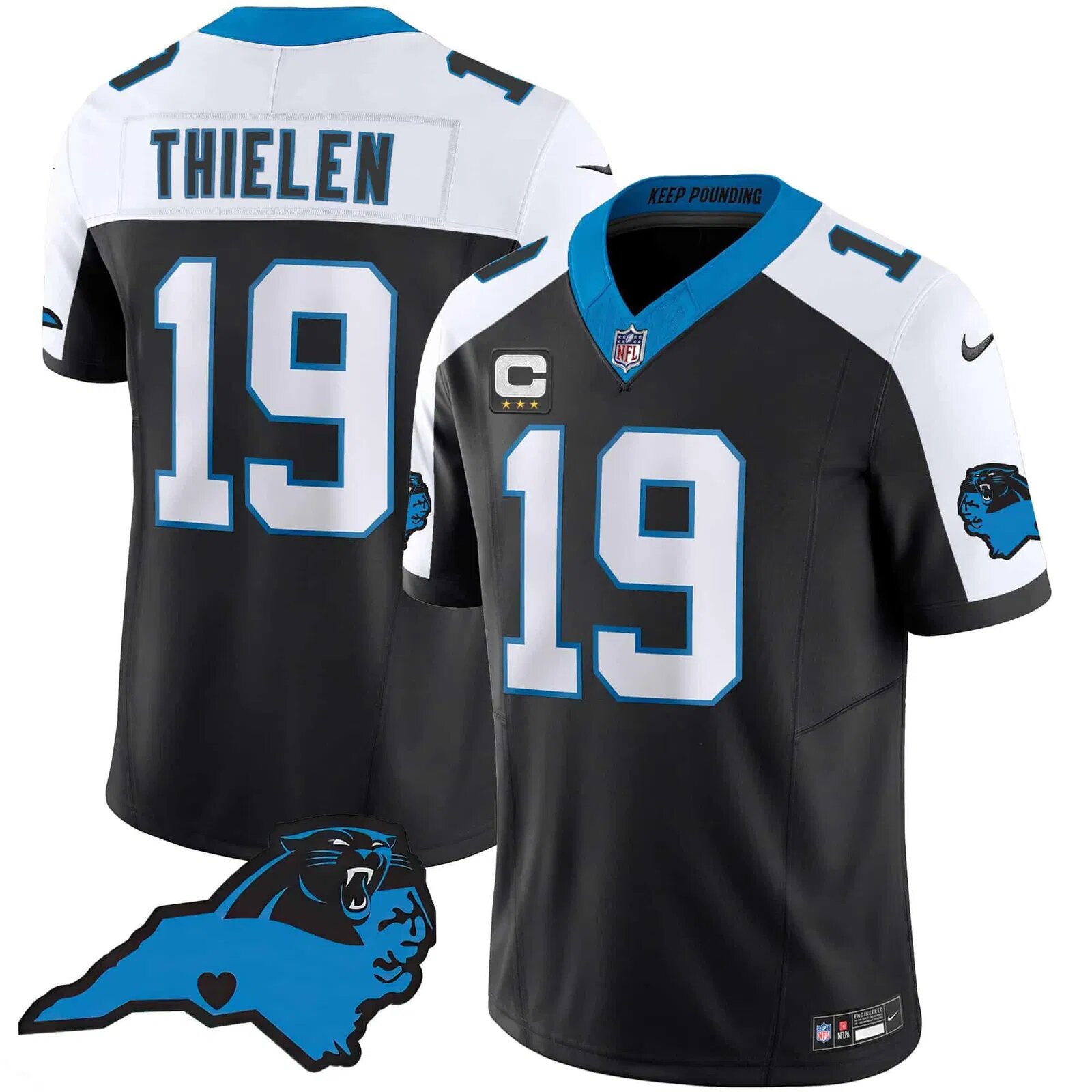Men Carolina Panthers #19 Thielen Black 2024 Nike Vapor Limited NFL Jersey->indianapolis colts->NFL Jersey